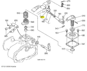 Kubota 67121-56560 Dust Cover | OEM Knuckle Arm, Shift Lever & Tie Rod Protector