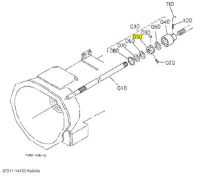 Kubota 67211-14133 Coupling, Ball Inner | OEM Propeller Shaft Coupling