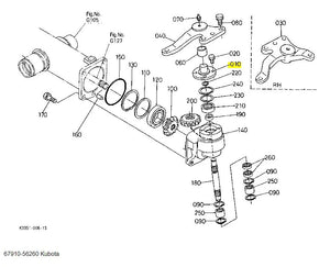 Kubota 67910-56260 Support, Knuckle Arm