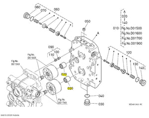 Kubota 6A610-35320 Needle Bearing - Genuine OEM Replacement Part