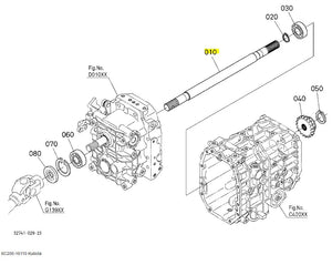 Kubota 6C200-16110 Reverse Shaft - OEM Replacement for B-Series Tractors