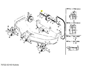 Kubota 70722-42140 Collar for Front and Rear Wheels | OEM Quality