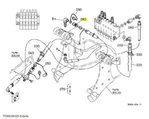 Kubota 75568-66320 Coupler for Hydraulic Hose and Tube Assemblies | OEM Quality