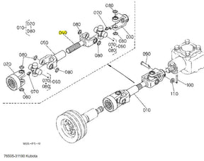Kubota 76505-31190 Shaft (Joint) for Universal Joint Assemblies | OEM Quality