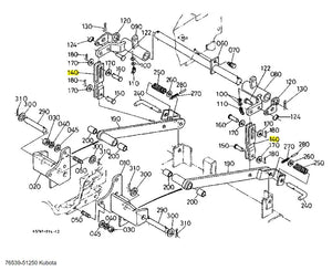 Kubota 76539-51250 Link, Lift for Lift Linkage Assemblies | OEM Quality