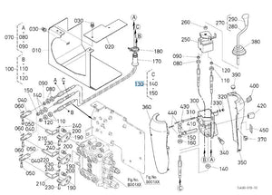Kubota 7J432-77302 Control Cable Assembly (1250mm) – Self-Leveling Loader Valve Cable