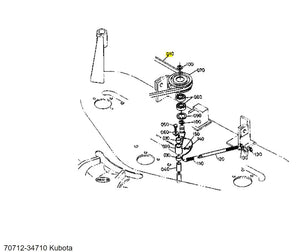 Kubota Belt 70712-34710 - OEM Replacement for RC44-G & RC44-42 Mower Decks, G3HST