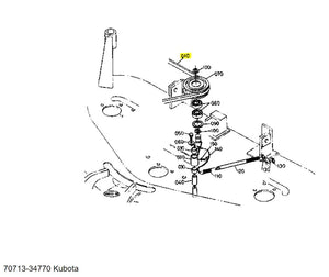 Kubota Belt 70713-34770 - OEM Replacement for RC40 Series Mower Decks