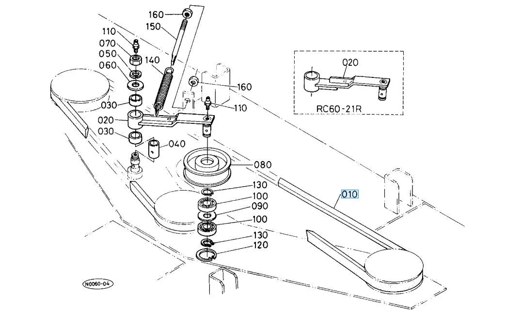 Kubota Belt 76524-34710 - OEM Replacement for B6200H, B7200H, B7100H, G1700, G1900