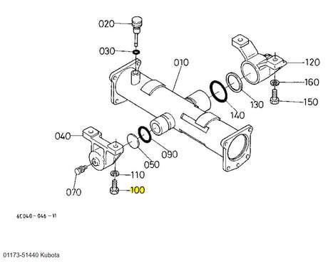 Kubota Bolt 01173-51440 | Heavy-Duty OEM Fastener for Tractors & Equipment