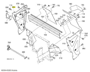 Kubota Bracket RH K6304-63263 | Reliable Replacement for GCK370GREC2 & GCK450GREC2