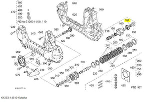 Kubota Bush K1253-14510 - Clutch Shaft Support Bushing for GR Series Mowers