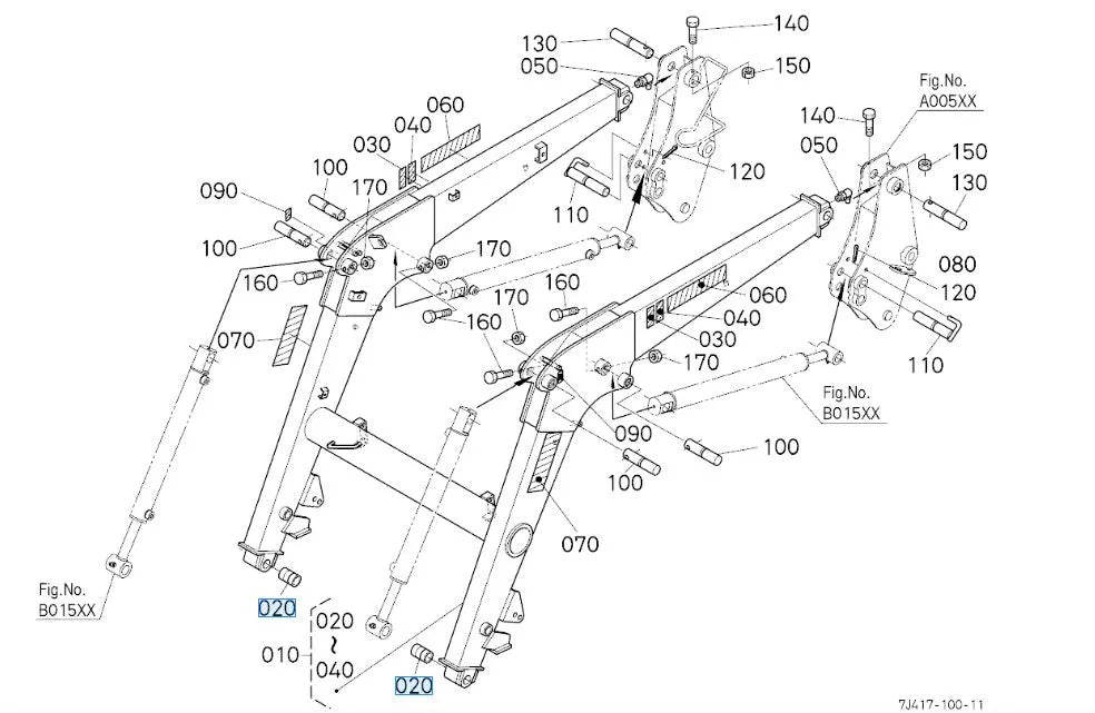 Kubota Bushing 7J420‑58720 - Loader Boom Bushing for LA & TL Series