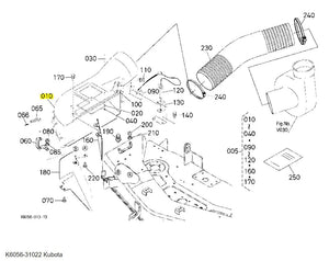 Kubota Case Boot K6056-31022 | Reliable Replacement for RCK48-18BX & RCK54-23BX Boot Kits