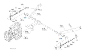 Kubota Check Chain & Bracket (6C392-65290) - Fits B1121, B1161, B1181, B1620 & B1820 Tractors