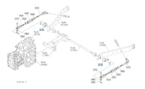 Kubota Check Chain & Bracket (6C392-65290) - Fits B1121, B1161, B1181, B1620 & B1820 Tractors