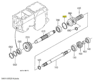 Kubota CIR-CLIP, INTERNAL 04611-00520 | OEM Clip for Shafts, PTOs, and Differentials