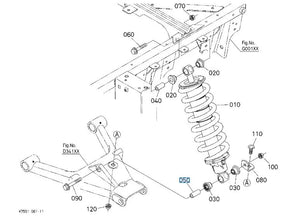Kubota Collar (damper Lower) for RTV front & rear suspsension on RTV-X1110, RTV-X900, RTV-X1140 - K759117672