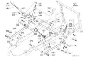 Kubota Damper K1243-44160 - Genuine Lift Link Shock Absorber GR1600