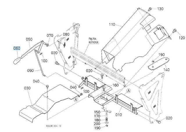 Kubota Duct Grip K6304-42840 (Black 83) | Genuine OEM Part