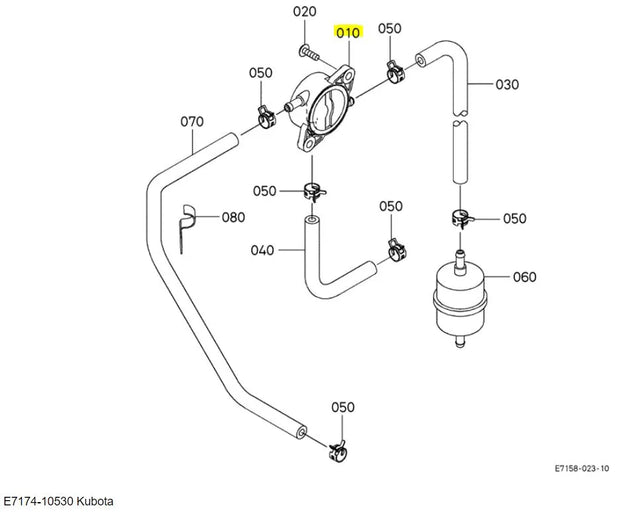 Kubota E7174-10530 Fuel Pump for Electrical Systems | OEM Quality