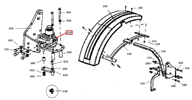 Kubota Fender RH 440mm W27TS-01663 | OEM Swivel Fender for M-Series Tractors