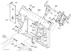 Kubota Frame K6072-63153 - Complete Bag Loader Frame for G21LD Models