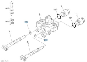 Kubota Gasket YT719-10150 - For Rear & Remote Control Valve Kits