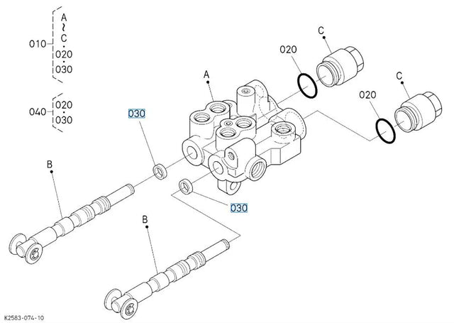 Kubota Gasket YT719-10150 - For Rear & Remote Control Valve Kits