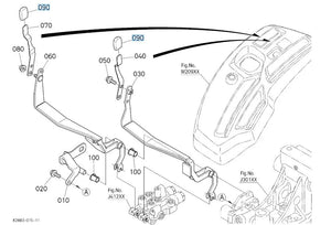Kubota GRIP, LEVER AUX - K2563-37370 | Genuine Replacement Part