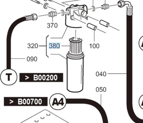 Kubota Hydraulic Pump and Filter Kit - FC4-501 Pump, FC4-441 Hoses, W7800-02300 Filter Cartridge