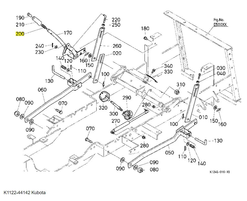 Kubota K1122-44142 Spring (Button) - OEM Lift Link Replacement
