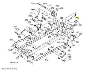 Kubota K1182-44162 Gas Spring | Lift Link Replacement for T & Z Series