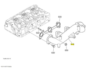 Kubota K1211-83213 Exhaust Manifold | Genuine OEM Replacement