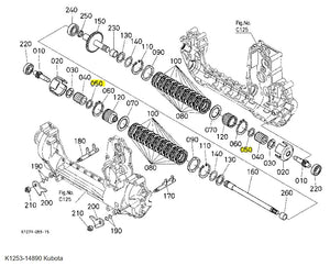 Kubota K1253-14890 Spacer | Rear Differential Component for GR Series