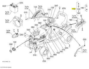 Kubota K1310-65160 Label Kit (Controller) | Genuine OEM Replacement