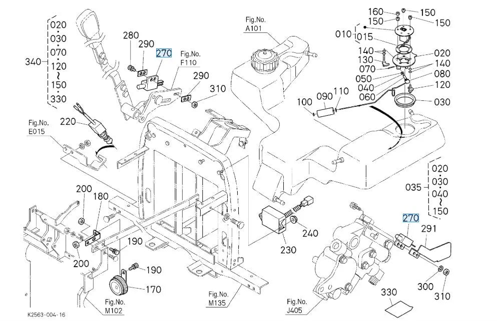 Kubota K2561-62250 Safety Switch - Genuine 2-Prong OEM Part for BX, RTV, ZD, and ZG Series