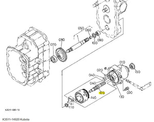 Kubota K3511-14920 Rear Wheel Propeller Shaft | OEM for F2560, F2880, F3680, and More