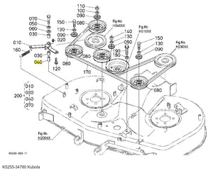 Kubota K5255-34780 Tension Collar | OEM Replacement for RCK42GREC2 Mower Decks
