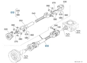 Kubota K5410-32030 Universal Joint Assembly for G18HD, G21, and G2160 Mowers
