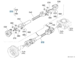 Kubota K5410-32030 Universal Joint Assembly for G18HD, G21, and G2160 Mowers