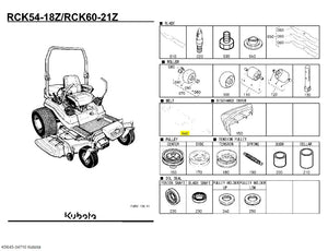 Kubota K5645-34710 Multi Belt | OEM Replacement for RCK60-21Z and RCK60-28Z Mower Decks