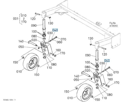 Kubota K5651-43132 Spring (Ball) - OEM Front Gauge Wheel Spring for Mower Decks