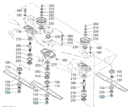 Kubota K5815-34370 Blade Locking Bolt - Genuine OEM Part for RC60 Series Decks