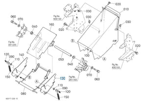 Kubota K6314-63842 Plate Duct LH - Left-Hand Bracket for G23 & G26 Low Dump Collectors