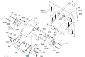 Kubota K6314-63842 Plate (Duct LH) for G23 & G26 Series | Genuine OEM Part