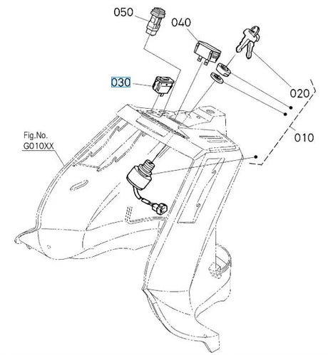 Kubota Light Switch K1122-62212 - Genuine Headlight/Work Light Switch for G, GR, T & RTV Series