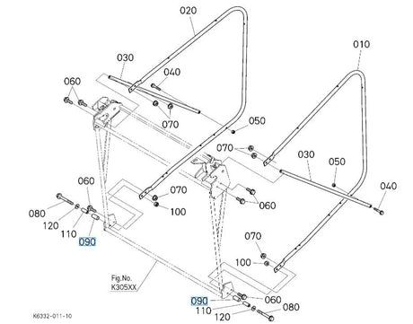 Kubota Lock Collar K6312-64243 | Genuine OEM Grass Catcher Part