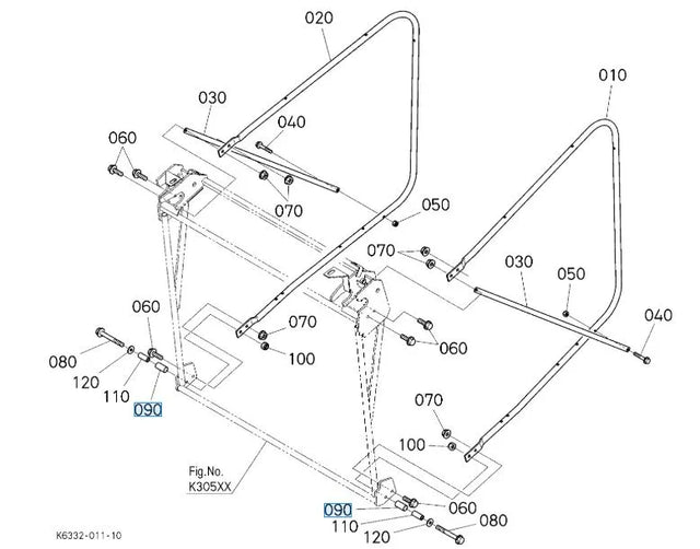 Kubota Lock Collar K6312-64243 | Genuine OEM Grass Catcher Part
