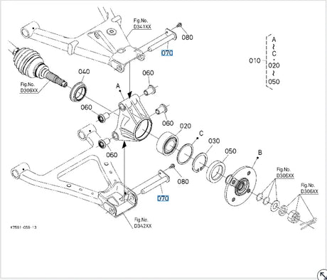 Kubota Rear Knucle Pin (K759117873) RTV X-Series 